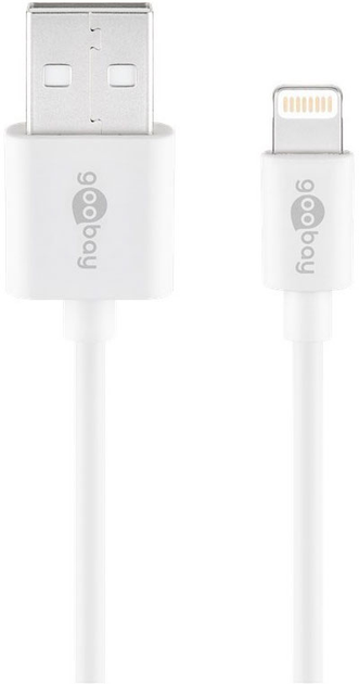 Кабель Goobay USB 2.0 Адаптер USB-A - Lightning White 0.5 м (4040849729058) - зображення 1