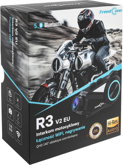 Interkom motocyklowy FreedConn R3 z wideorejestratorem (AKGFCOSBL0010) - obraz 6