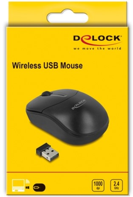 Миша ​Delock Mini Wireless Black (4043619124947) - зображення 3