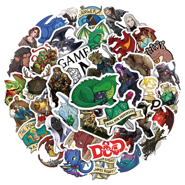 Стикерпак Набор наклеек GeekLand DnD Подземелье и драконы Dungeons&Dragons 50 штук 2396643384 - Фото 1 Стикерпак Набор наклеек GeekLand DnD Подземелье и драконы Dungeons&Dragons 50 штук 2396643384 - изображение 1