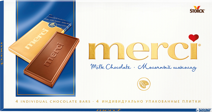 Шоколад Merci Tablets Молочный шоколад 100 г (4014400914245) – купить в ...