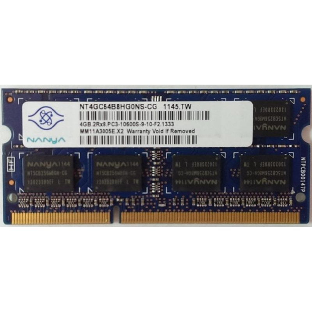 Оперативна пам'ять 4GB SODIMM PC3-10600 DDR3 1333MHz Nanya ...