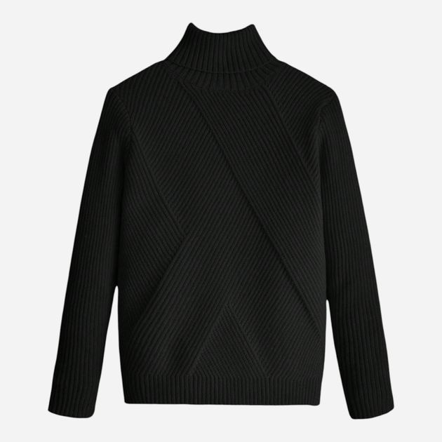 Подростковый свитер с горлом для мальчика SHEIN GD-00090206 158-164 см Черный (DN4012300010441) 