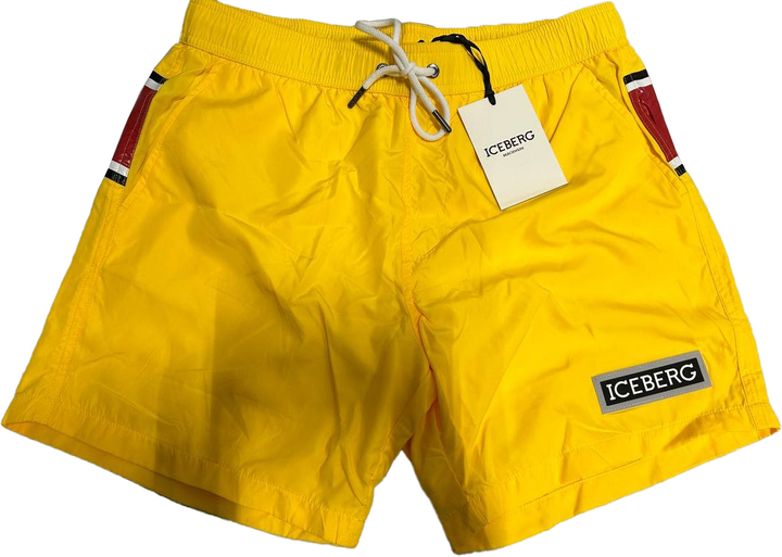 Spodenki kapielowe meskie Iceberg Medium Boardshort ICE1MBM02 M Zolty (8051884145860) (955555900357995) - Outlet - obraz 2