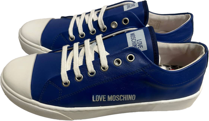 Trampki damskie skorzane Love Moschino JA15473G0EIE-0705 40 Granatowe (8054400663909) (955555901017945) - Outlet - obraz 3