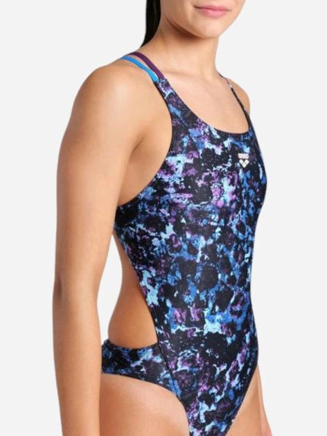 Купальник закритий для женщин Arena ROCKIN SWIMSUIT SWIM TECH MULT фиолетовый 40 008159-889 40 - изображение 3