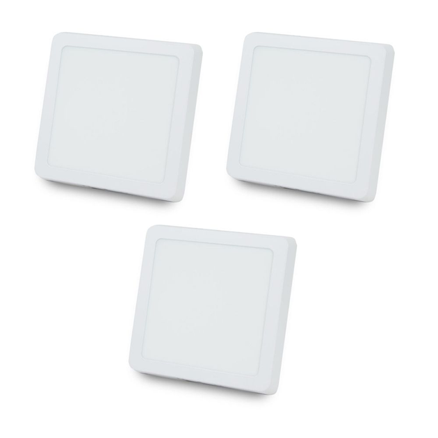 Комплект из 3-х светильников светодиодных LIGHTWELL LW-SQ-SRF-18 18 W квадрат накладной - изображение 1