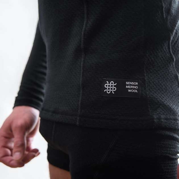 Термофутболка чоловіча Sensor Merino DF LS black (SM11M-black-S) - зображення 6