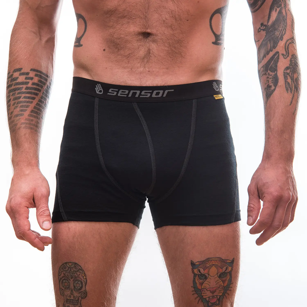 Термотрусы мужские Sensor Merino Active black (SM21MA-black-S) - изображение 2