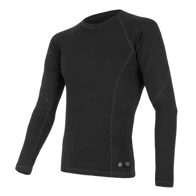 Термофутболка мужская Sensor Merino DF LS black (SM11M-black-XXXL) - изображение 2