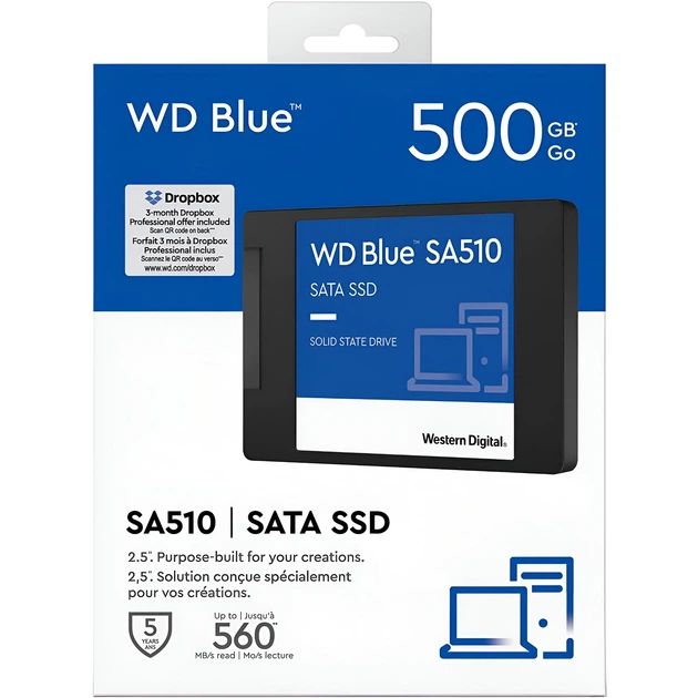 SSD диск WD Blue SA510 500GB 2.5