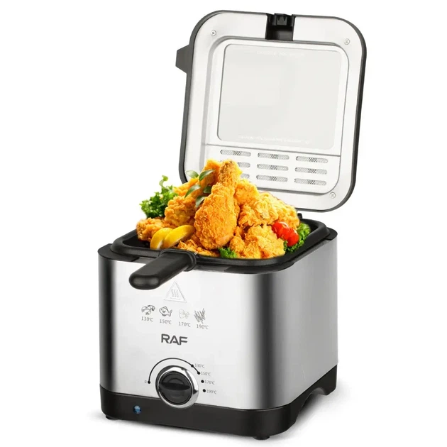 Електрична фритюрниця для смаження без олії RAF Deep Fryer R.5300 1000Вт 2.5 л - Фото 6 Електрична фритюрниця для смаження без олії RAF Deep Fryer R.5300 1000Вт 2.5 л - зображення 6