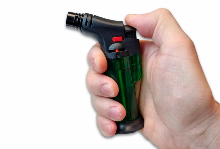 Зажигалка с турбонаддувом карманная Горелка газовая ТУРБО с