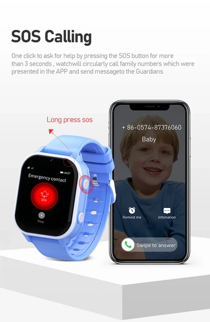 Смарт-часы детские Wonlex KT19 RPO 4G с камерой WI-FI GPS SIM-карта Blue (16994) - Фото 7 Смарт-часы детские Wonlex KT19 RPO 4G с камерой WI-FI GPS SIM-карта Blue (16994) - изображение 7