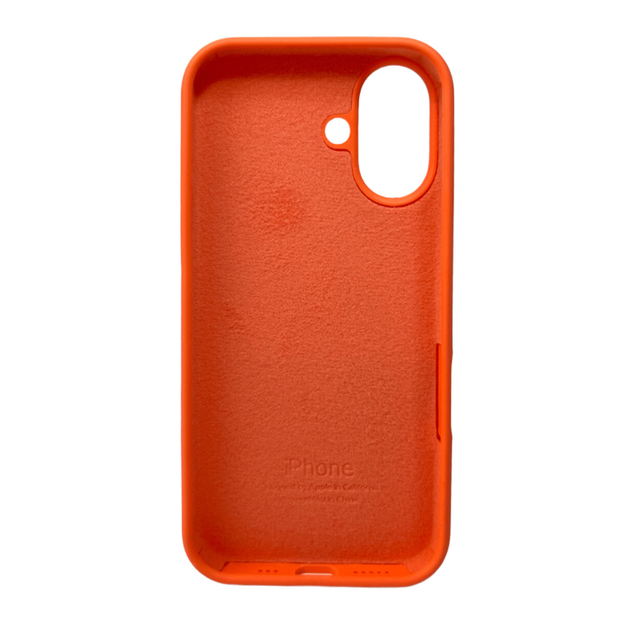 Защитный чехол-накладка Silicone Full Case AA Open Cam для Apple iPhone 16 Orange (FullOpeAAi16-52) - изображение 2
