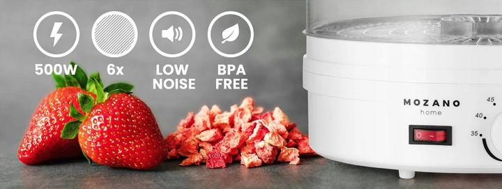 Сушилка дегидратор Mozano Food Dehydrator 500W White - изображение 5