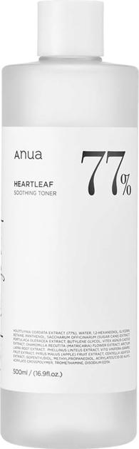 Тонер для обличчя Anua Heartleaf 77% Soothing 500 мл (8809640734700) - зображення 1