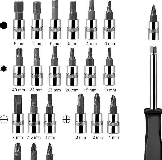Набор инструментов 46 предметов New Tools 1/4" (5919) - изображение 3