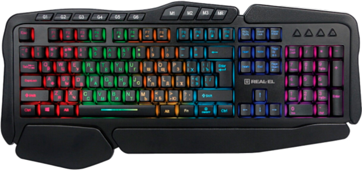 Клавиатура проводная Real-El Gaming 8900 RGB Macro USB (EL123100025) - изображение 1