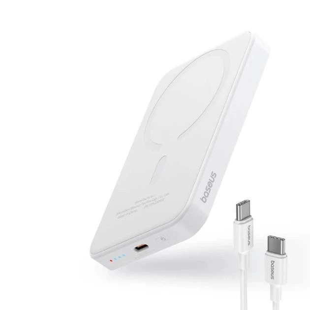 УМБ Baseus Magnetic Mini Wireless Fast Charge 5000 mAh 20W White P10022107223-00 - изображение 3