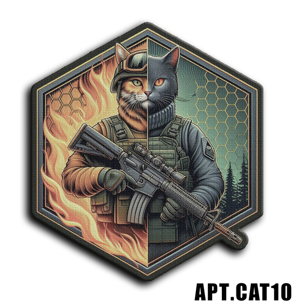 Військовий шеврон Shevron.patch бойовий кіт з автоматом в лапах на липучці (CAT10) - зображення 2