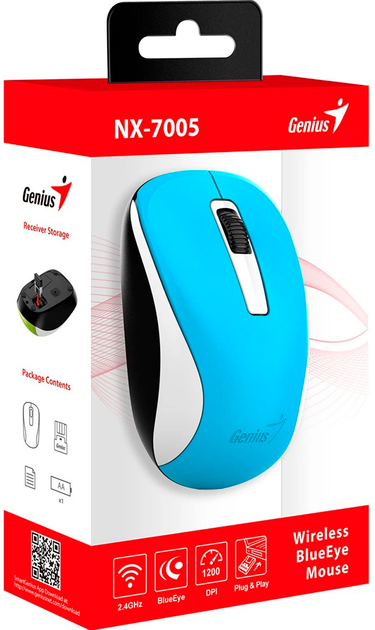 Мышь Genius NX-7005 Wireless Blue (31030017402) - изображение 4