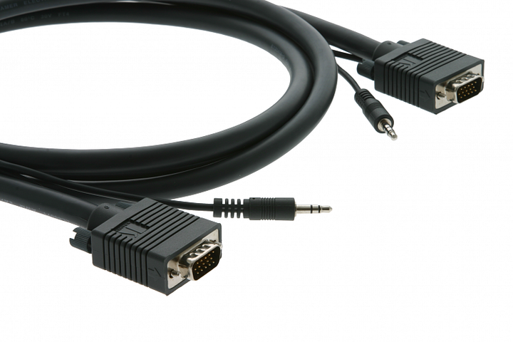 Кабель VGA + аудіо (Вилка - Вилка) 1,8 м, Kramer C-GMA/GMA-6 - изображение 2