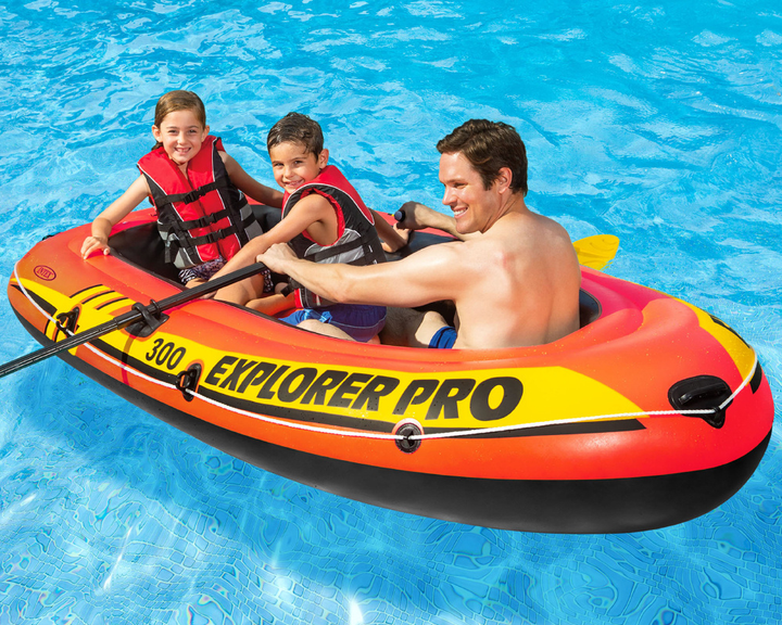 Надувний човен Intex Explorer Pro 300 244 x 117 x 36 см 58358 Оранжевий (6941057453583) - зображення 8