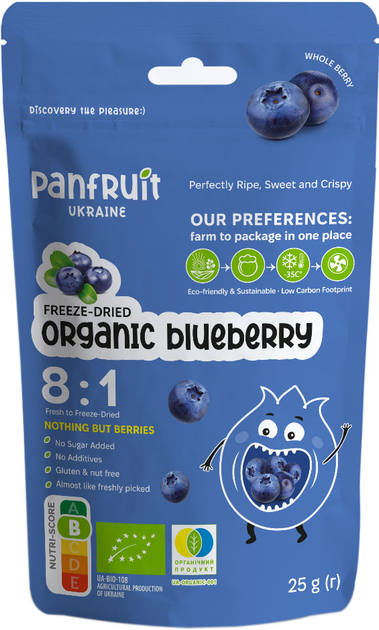 Лохина сублімована Panfruit Органічна Ціла 25 г (4820195681114) - зображення 1