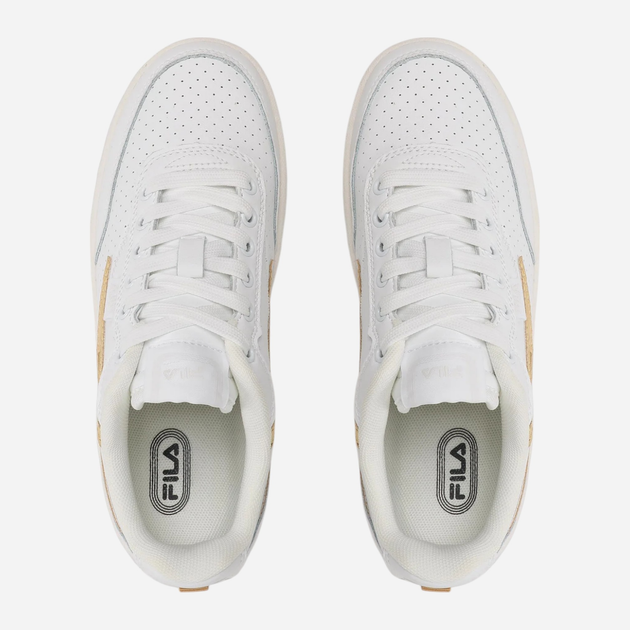 Жіночі кеди низькі Fila Sevaro F FFW0284-13069 36 Білий/Золотистий (8719477767485) - зображення 5