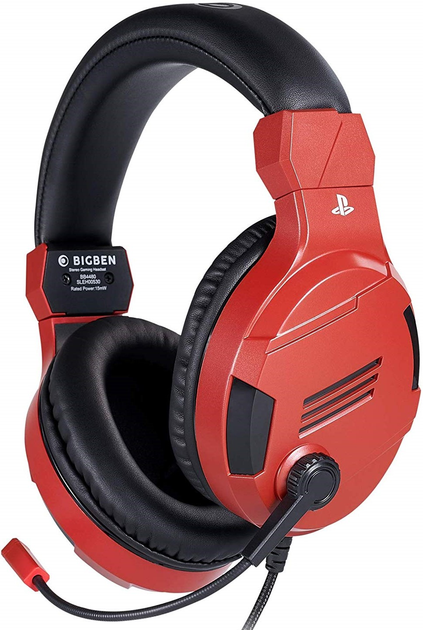 Słuchawki BigBen Stereo Gaming Headset V3 Red (3499550381429) - obraz 1