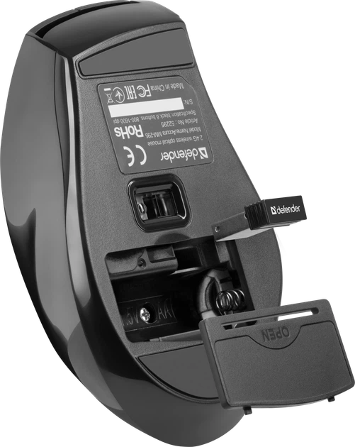 Миша Defender Accura MM-295 Wireless Black (52295) - зображення 5