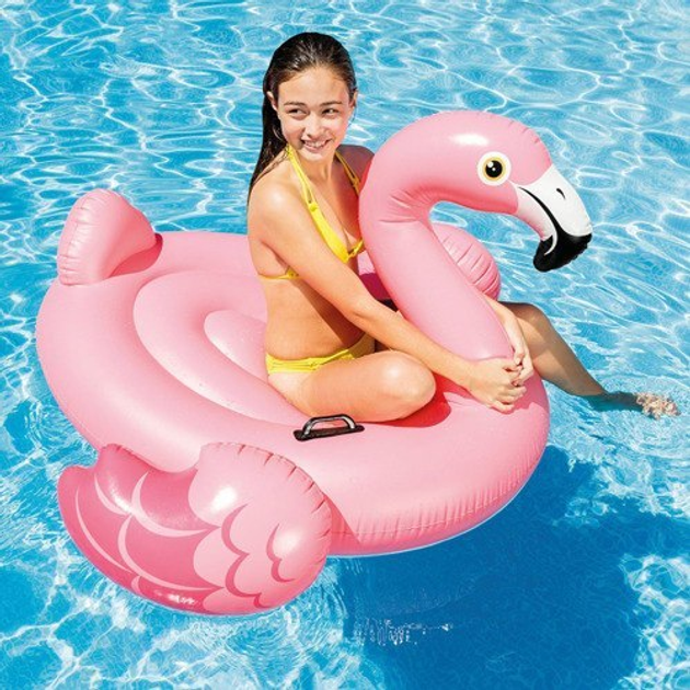 Materac dmuchany do pływania Intex Flamingo 142 x 137 x 97 cm 57558 (6941057403021) - obraz 5