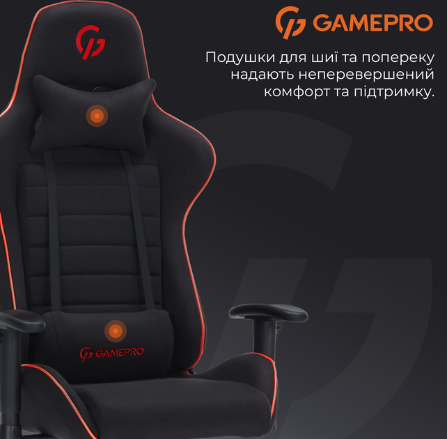 Игровое кресло GamePro GC575FB Size L Fabric Black&Red (GC575FB) - изображение 13
