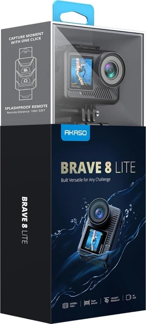 Видеокамера AKASO Brave 8 Lite (SYYA0005-GY) – фото, отзывы