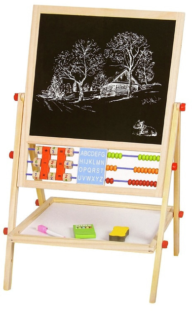 Tablica dwustronna LEAN Toys do rysowania 2 w 1 Edukacyjna (5905991009894) - obraz 3