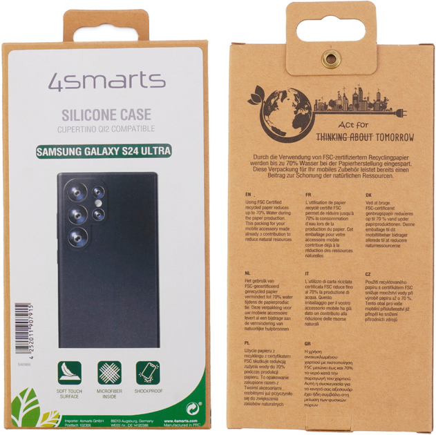 Etui 4smarts Silikon Case Cupertino dla Samsung Galaxy S24 Ultra kompatybilny z Qi2 (4252011907915) - obraz 6