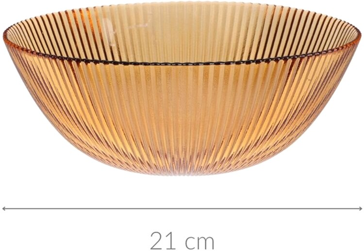 Miska Home Styling Collection Amber prążkowana Ø 21 cm (8721037043090) - obraz 2