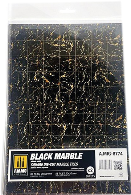 Arkusz dekoracyjny Ammo Square Die-Cut Tiles Marmur (8432074087748) - obraz 1