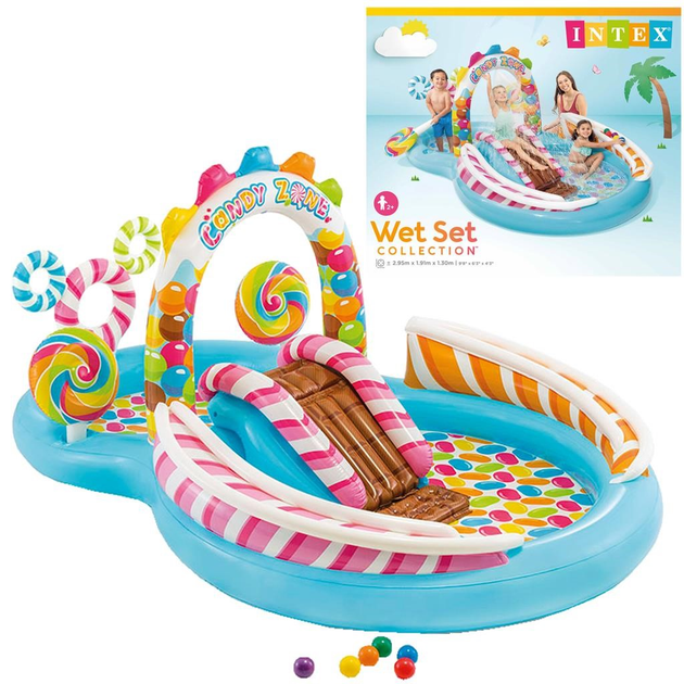 Plac zabaw dmuchany Intex Candy Zone 295 x 191 x 130 cm 57149 (6941057407630) - obraz 3