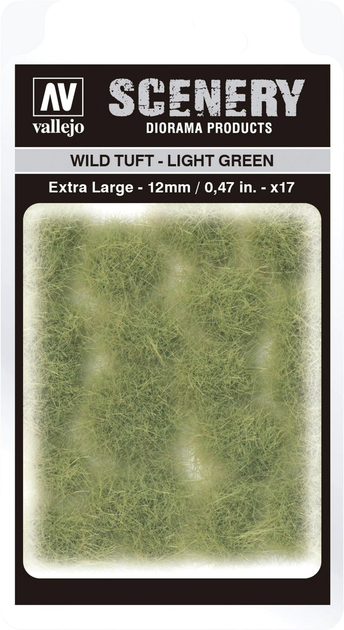 Trawa do dekoru Vallejo SC426 Scenery Wild Tuft Light Green 12 mm x 17 (8429551986243) - obraz 1