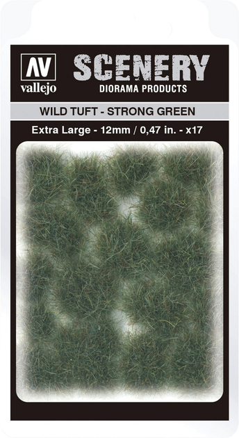 Trawa do dekoru Vallejo SC427 Scenery Wild Tuft Strong Green 12 mm x 17 (8429551986250) - obraz 1