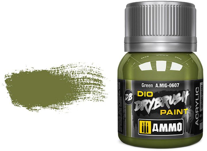 Фарба Ammo DIO Drybrush 40 мл Зелена (8432074006077) - зображення 1