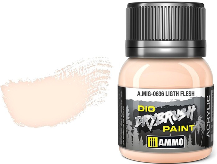 Farba Ammo DIO Drybrush 40 ml Jasna cielista (8432074006367) - obraz 1