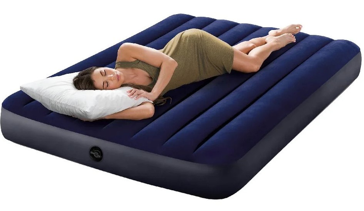 Надувний матрац Intex Dura-Beam Standart Classic Downy Full 137 x 191 x 25 см 64758 Blue (6941057412450) - зображення 7