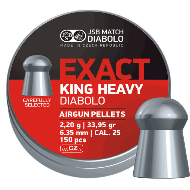 Пули пневматические JSB King Heavy 6,35 mm 2,2 г 300 шт/уп (546398-300) - изображение 1