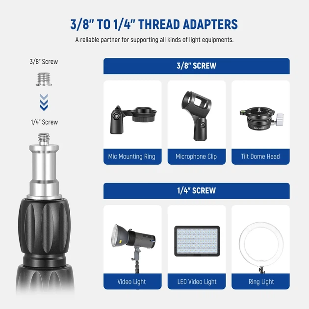 Профессиональная карбоновая стойка для света штатив трипод Neewer ST250R для фототехники 250см - изображение 6