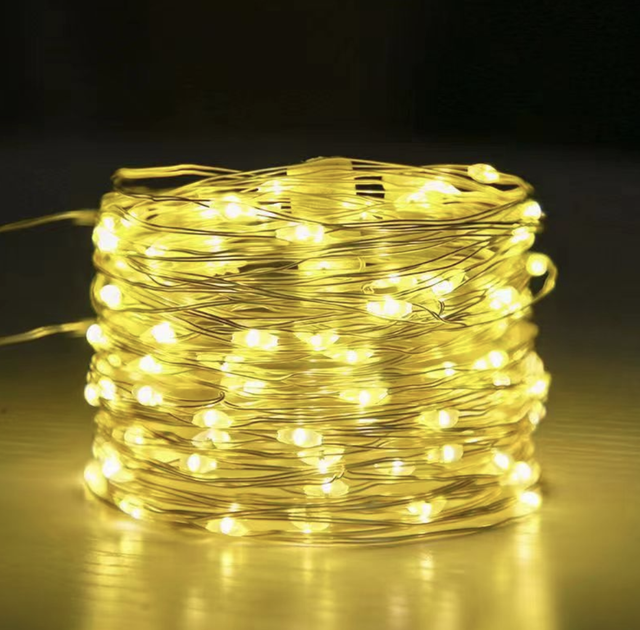 Светодиодная новогодняя LED гирлянда Капли росы от USB 8 режимов мерцания Теплый белый 10м - Фото 5 Светодиодная новогодняя LED гирлянда Капли росы от USB 8 режимов мерцания Теплый белый 10м - изображение 5