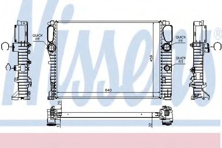 Радіатор MB CLS W 219(04-)CLS 500(+)[OE 211 500 02 02] Nissens (62797A) - зображення 1