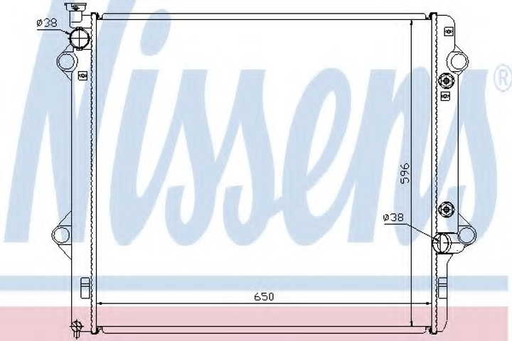 Радіатор TY LAND CRUISER 120(02-)3.0 TD(+)[OE 16400-30140] Nissens (646806) - зображення 1